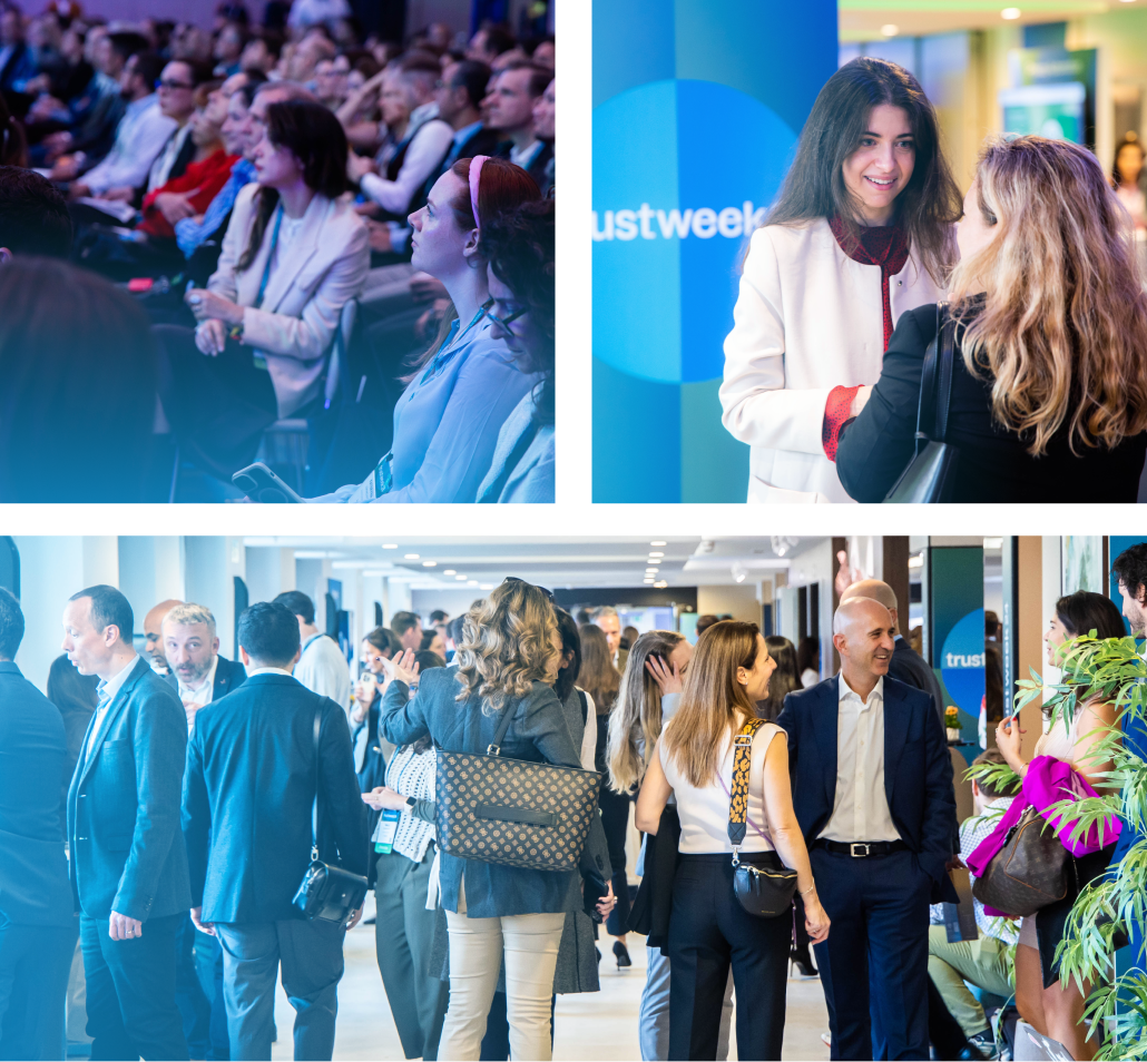 Collage of photos from past trustweek event